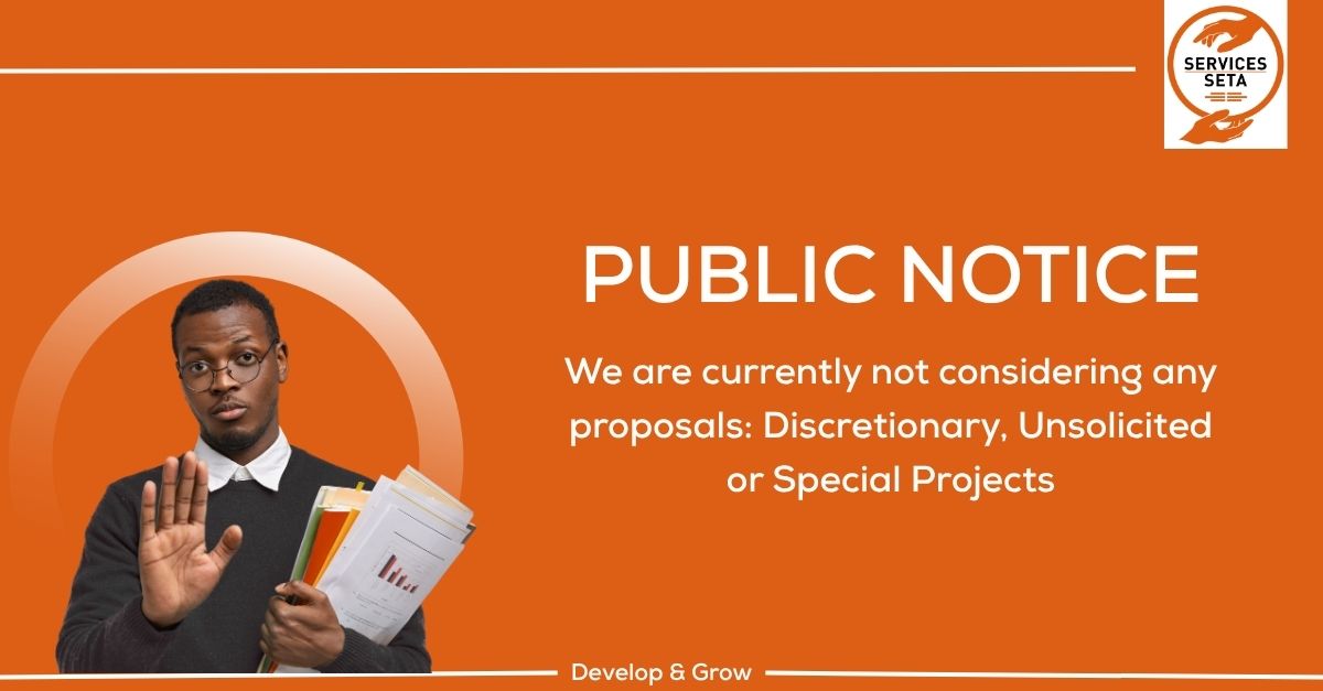 Public Notice: Proposals Not Being Considered