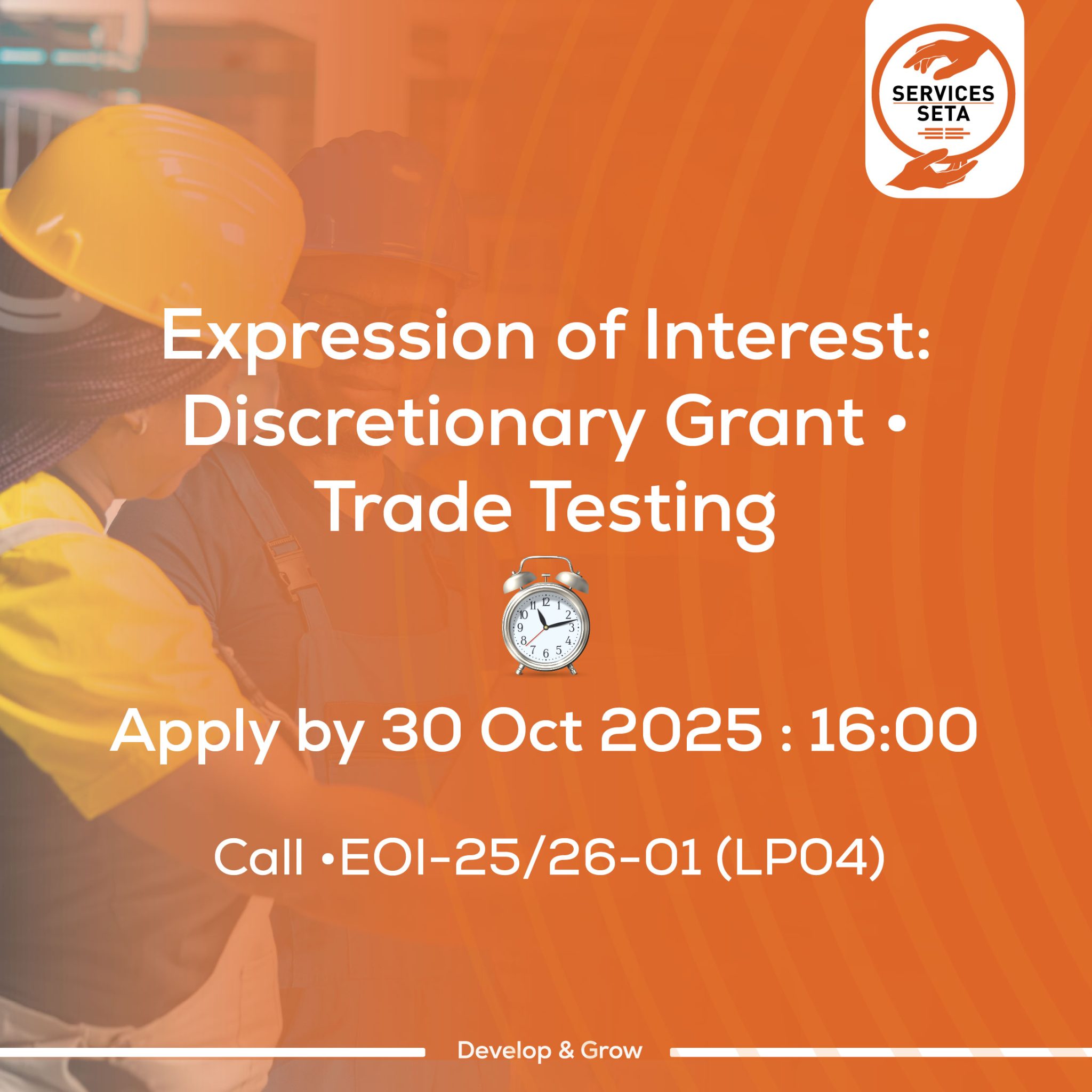 Expression of Interest: Trade Testing – Services SETA Website